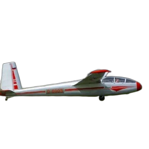 3d render, photorealistic, concept art, sleek, silver, glider, red, accents transparent PNG cut-out