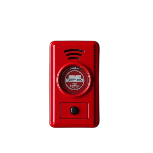 red, fire, detector, wall transparent PNG cut-out