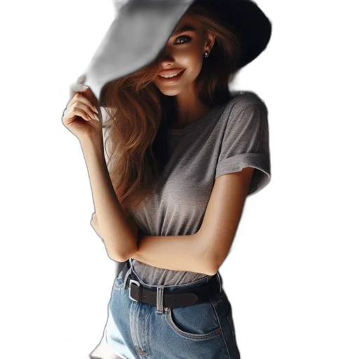 hat, jacket, dress, face, photorealistic, oil painting, cartoon, 3d render transparent PNG cut-out