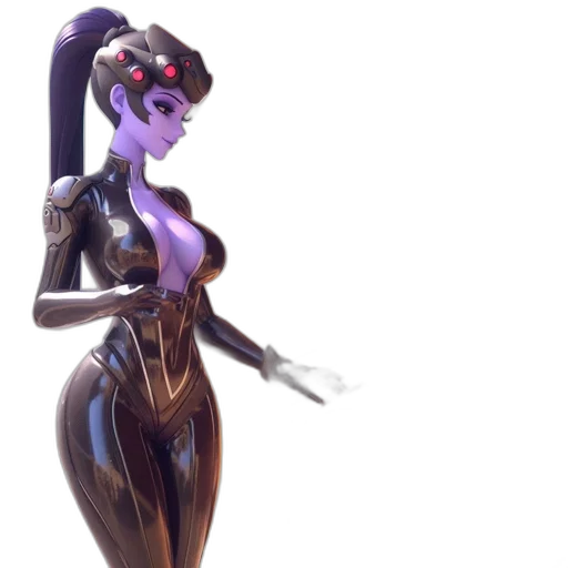 robot, dress, concept art, 3d render, fantasy art, cyberpunk, futuristic, woman transparent PNG cut-out