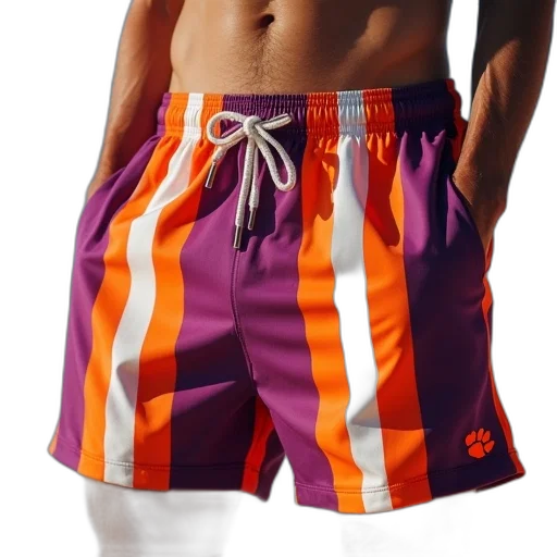 clemson, university, striped, swimming transparent PNG cut-out