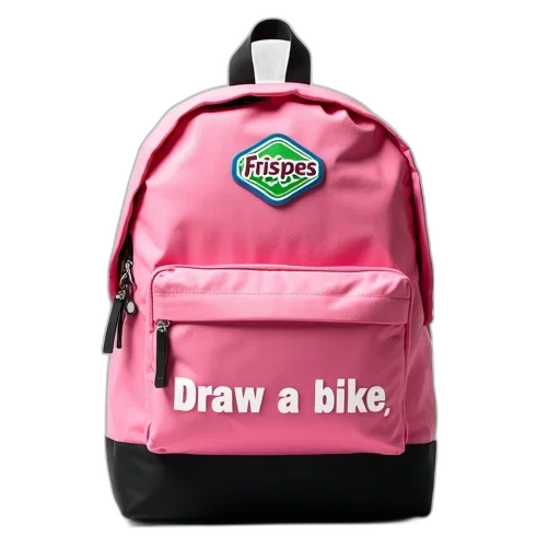 jacket, photorealistic, concept art, pink, backpack, black, bottom, panel transparent PNG cut-out