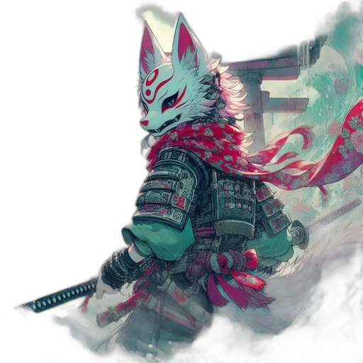 dragon, weapon, sword, mask, concept art, fantasy art, cyberpunk, watercolor transparent PNG cut-out