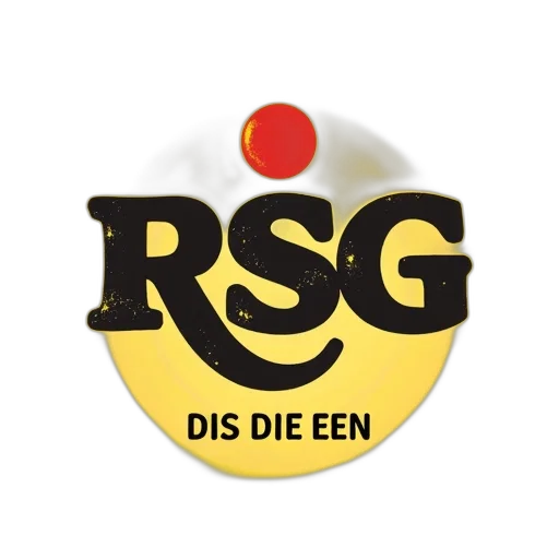 staff, 3d render, stylized, logo, featuring, letters, rsg, bold transparent PNG cut-out
