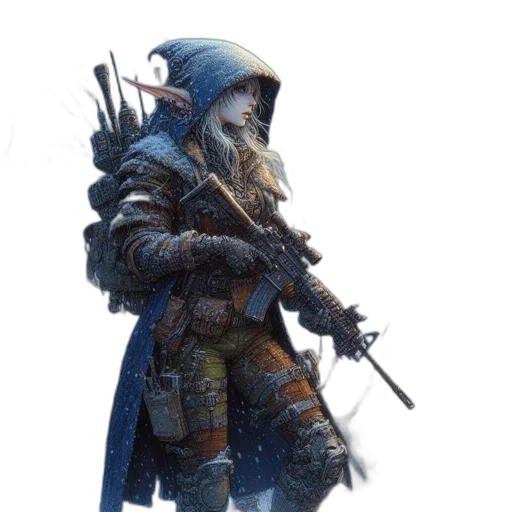 sword, weapon, staff, jacket, concept art, fantasy art, pixel art, cyberpunk transparent PNG cut-out