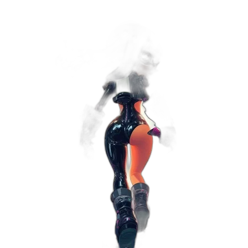 robot, staff, weapon, dress, concept art, 3d render, cyberpunk, comic book art transparent PNG cut-out