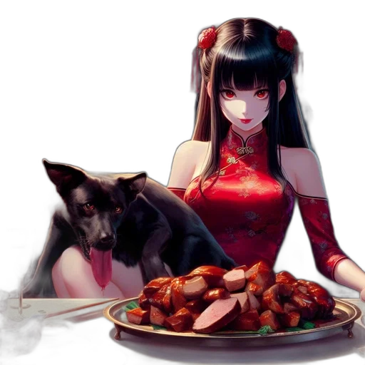 food, animal, fantasy art, concept art, pixel art, photorealistic, red, shows transparent PNG cut-out
