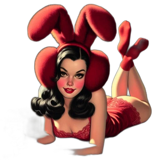 cartoon, comic book art, concept art, 3d render, woman, vibrant, red, outfit transparent PNG cut-out