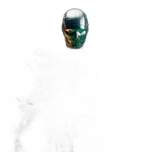mask, robot, face, creature, concept art, pixel art, 3d render, comic book art transparent PNG cut-out