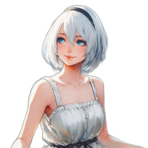 dress, robot, face, staff, watercolor, anime, pixel art, fantasy art transparent PNG cut-out