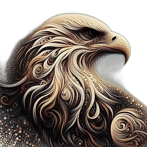 hair, mask, creature, face, photorealistic, fantasy art, 3d render, concept art transparent PNG cut-out