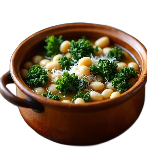 food, white, bean, kale transparent PNG cut-out