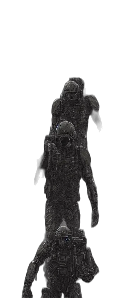 robot, creature, mask, dress transparent PNG cut-out