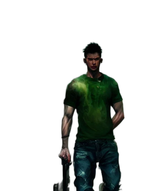 staff, jacket, weapon, creature transparent PNG cut-out