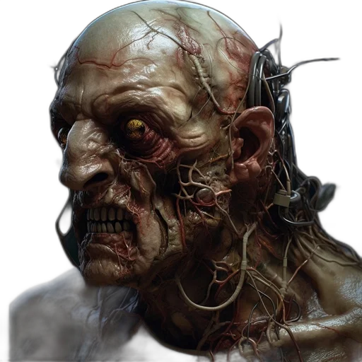 face, creature, mask, concept art, photorealistic, comic book art, fantasy art, grotesque transparent PNG cut-out