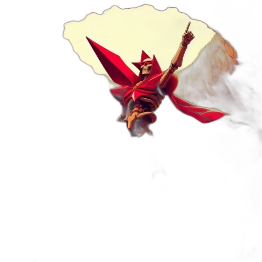 dragon, weapon, staff, mask, concept art, fantasy art, pixel art, comic book art transparent PNG cut-out