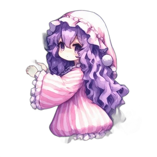 dress, creature, flower, hair transparent PNG cut-out