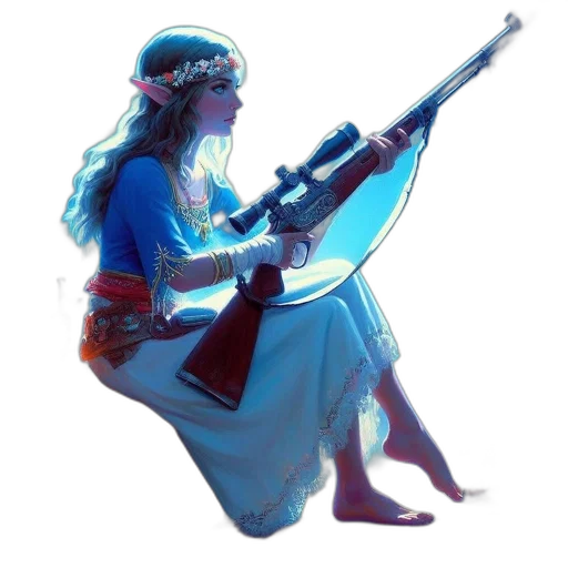 weapon, sword, staff, dress, concept art, fantasy art, oil painting, pixel art transparent PNG cut-out