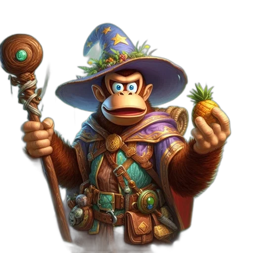 staff, hat, weapon, crown, concept art, fantasy art, 3d render, photorealistic transparent PNG cut-out
