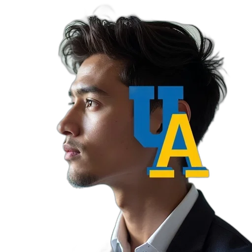 face, jacket, crown, umbrella, photorealistic, profile, picture, man transparent PNG cut-out