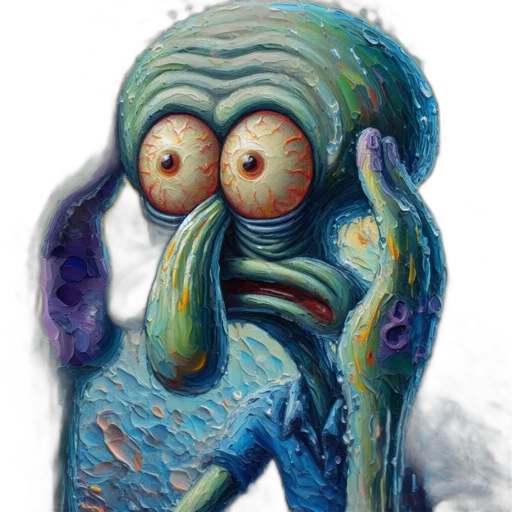 creature, face, mask, robot, concept art, photorealistic, watercolor, oil painting transparent PNG cut-out