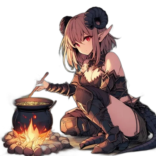 dragon, weapon, food, staff, fantasy art, anime, concept art, pixel art transparent PNG cut-out