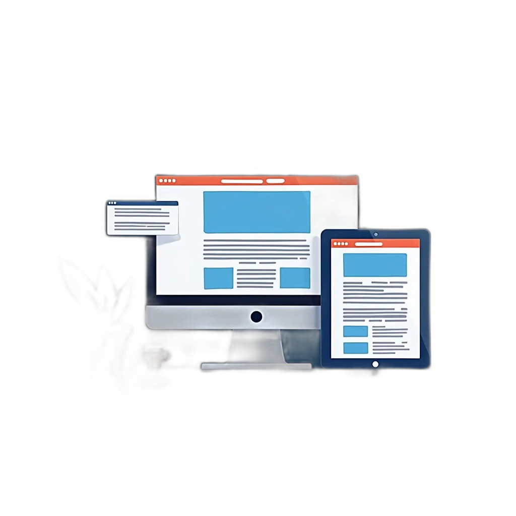 3d render, second, image, stylized, illustration, computer, setup, desktop transparent PNG cut-out