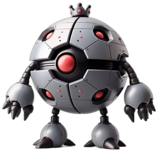 robot, creature, 3d render, concept art, spherical, robotic, entity, features transparent PNG cut-out
