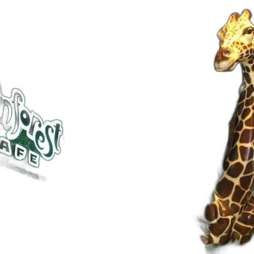 dragon, 3d render, concept art, giraffe, statue, stands, front, lush transparent PNG cut-out