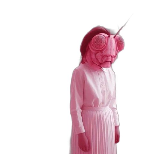 staff, mask, dress, hat, vaporwave, concept art, cyberpunk, 3d render transparent PNG cut-out