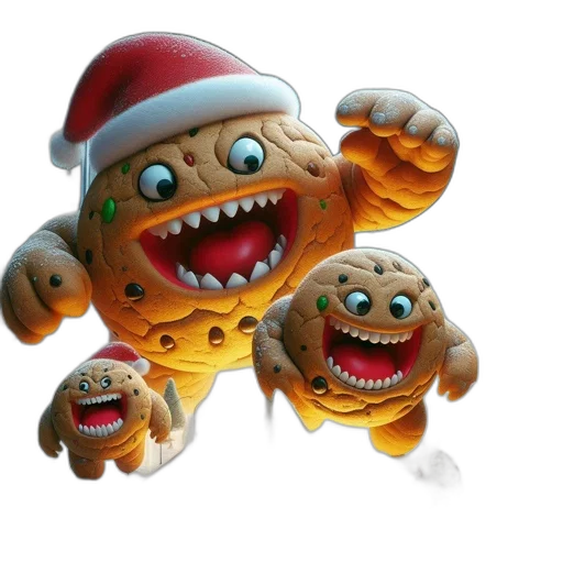 food, creature, concept art, 3d render, photorealistic, giant, animated, cookie-like transparent PNG cut-out
