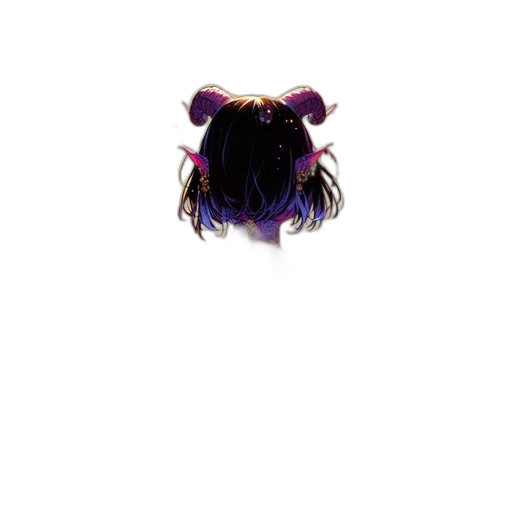hair, crown, creature, animal, 3d render, pixel art, concept art, vaporwave transparent PNG cut-out
