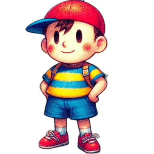 hat, face, pixel art, cartoon, 3d render, concept art, blue, young transparent PNG cut-out