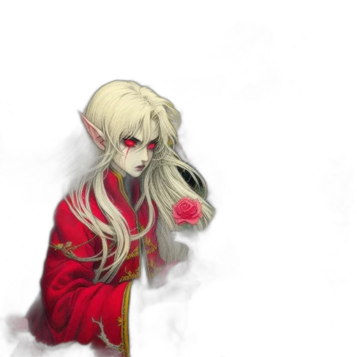 staff, mask, flower, dragon, fantasy art, concept art, pixel art, anime transparent PNG cut-out