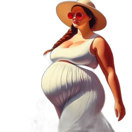 dress, hat, concept art, photorealistic, fantasy art, oil painting, red, golden transparent PNG cut-out