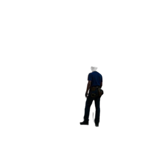 staff, jacket, weapon, robot, 3d render, pixel art, concept art, photorealistic transparent PNG cut-out