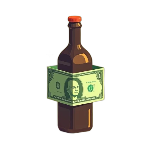 bottle, food, weapon, 3d render, concept art, pixel art, stylized, illustration transparent PNG cut-out