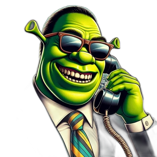 staff, concept art, photorealistic, animated, shrek, sporting, suit, tie transparent PNG cut-out