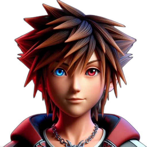 face, 3d render, concept art, photorealistic, fantasy art, close-up, character, spiky transparent PNG cut-out