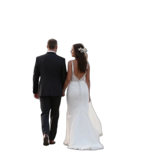 dress, jewelry, staff, bride transparent PNG cut-out