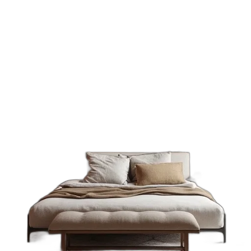 furniture, 3d render, photorealistic, earth tones, monochrome, dark, panels, versus transparent PNG cut-out
