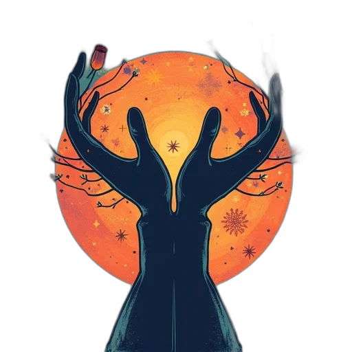 mask, tree, dress, staff transparent PNG cut-out