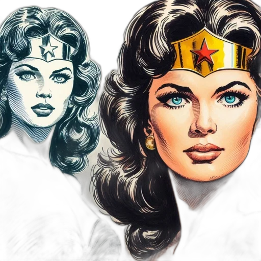 crown, comic book art, photorealistic, concept art, fantasy art, two, portraits, depict transparent PNG cut-out