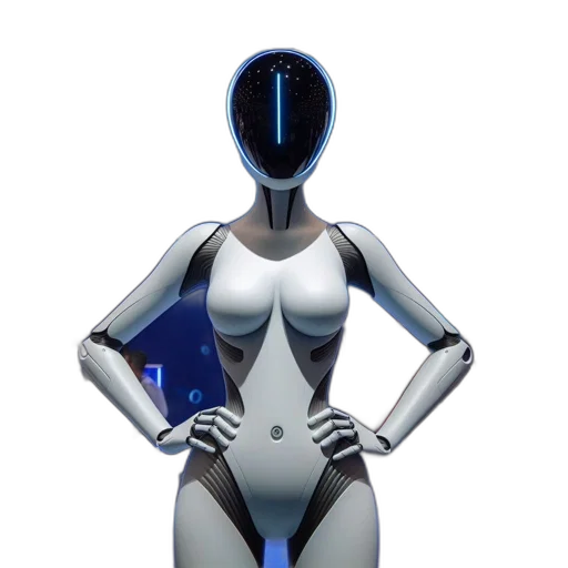 robot, dress, jewelry, mask, concept art, 3d render, pixel art, cyberpunk transparent PNG cut-out