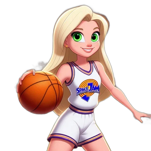 cartoon, pixel art, fantasy art, 3d render, female, animated, character, holds transparent PNG cut-out