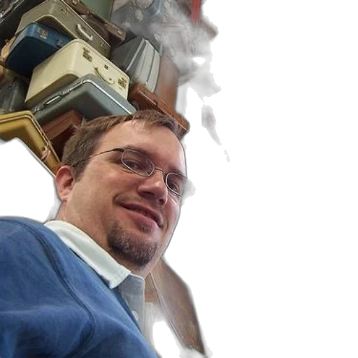 staff, robot, weapon, face, photorealistic, man, glasses, beard transparent PNG cut-out