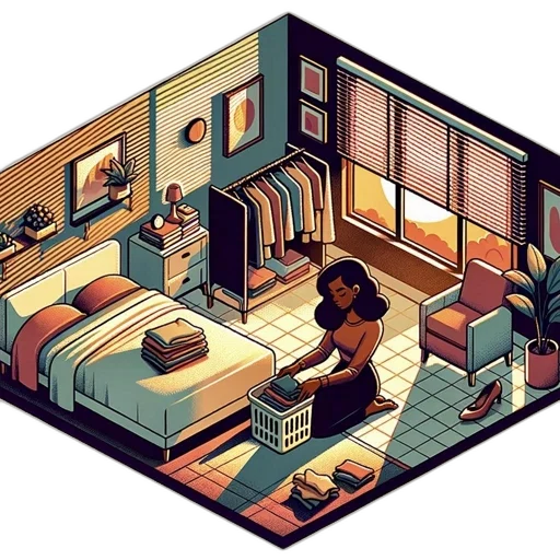furniture, robot, pixel art, concept art, 3d render, comic book art, neon lights, night transparent PNG cut-out