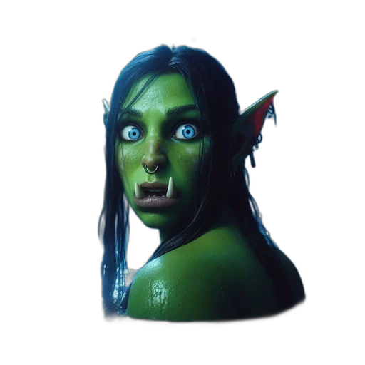 creature, face, mask, staff, fantasy art, concept art, 3d render, photorealistic transparent PNG cut-out