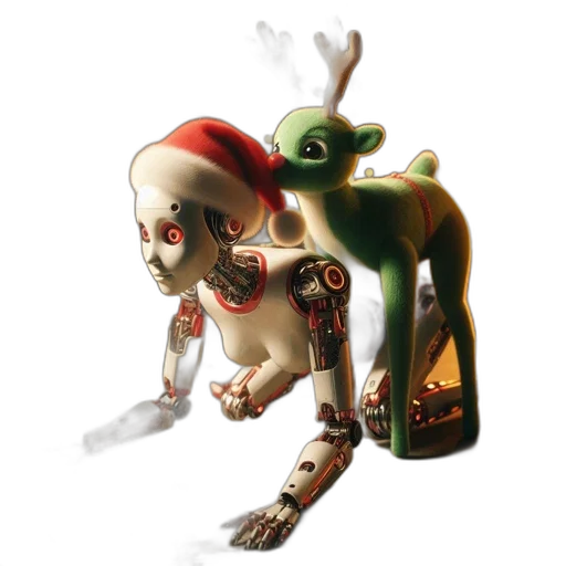 robot, creature, animal, staff, concept art, 3d render, fantasy art, photorealistic transparent PNG cut-out