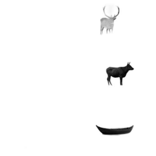 animal, jewelry, furniture, crown, concept art, monochrome, dark, collection transparent PNG cut-out